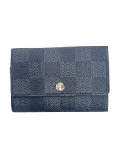 LOUIS VUITTON Multicle 6 Damier Graphite Black Leather Black Men's