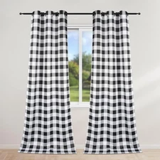 Simple Deluxe 2 Panels Set Blackout 37W x 95L (Pack of 1), Black&white 