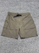 Without Walls Nylon Trail Shorts Brown Hiking Shorts Belted Men Large 6" Inseam
