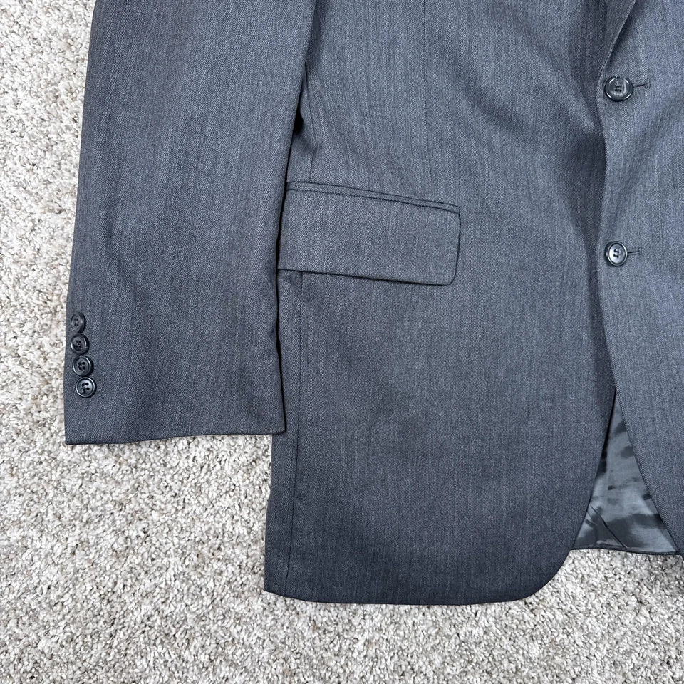 Jos A Bank Blazer Mens 41L Gray Wool Signature Collection Sport Coat Jacket - Image 3 of 4