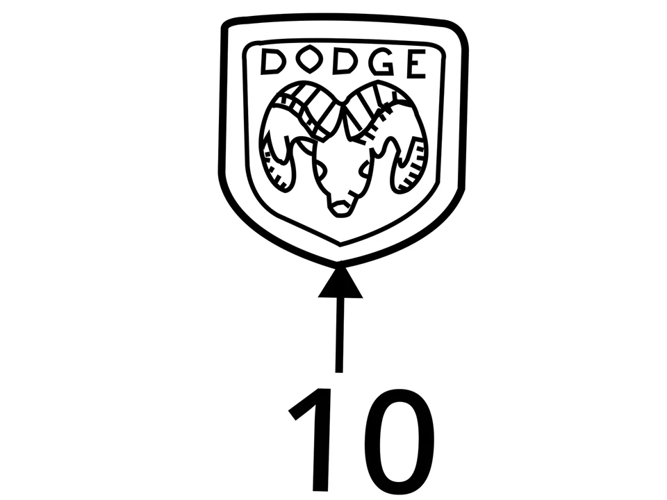 SE ADAPTA * 2001-2003 DODGE STRATUS RAMS CABEZA MEDALLÓN 4805253AA - NUEVO OEM Foto 3 de 3