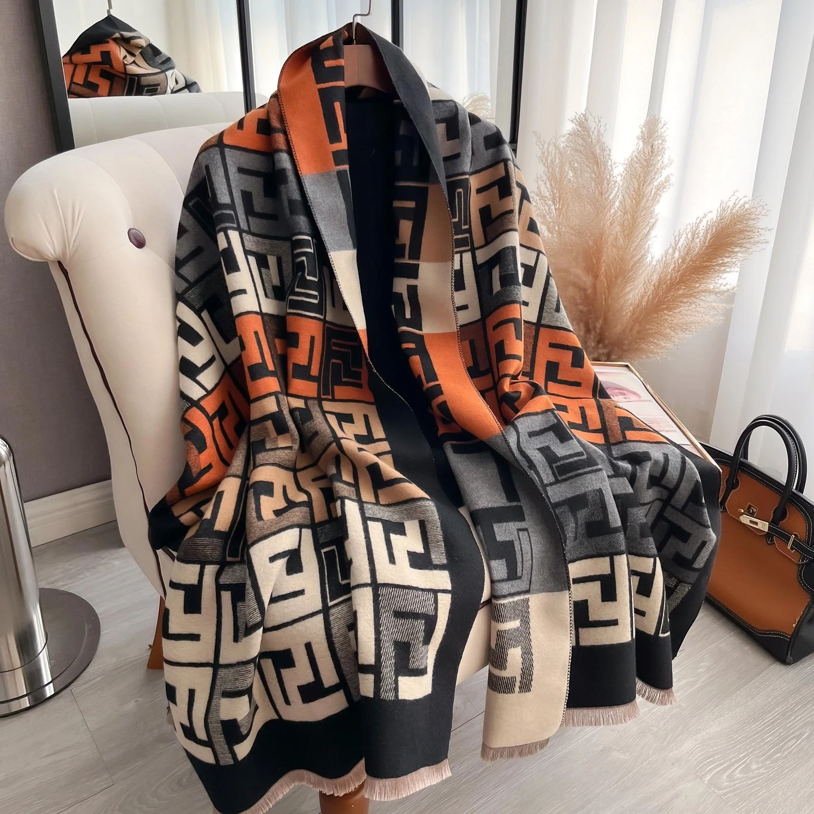 2025 Women Winter Pashmina Shawl Soft Warm Scarf Thick Wrap Fashion Gift