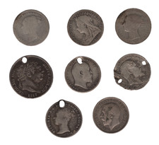 Monete argento inglesi .925 x9 - date miste - lotto sfuso