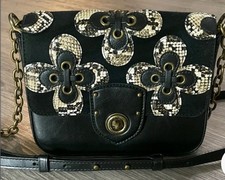 Ralph Lauren Black Leather Crossbody with Chain