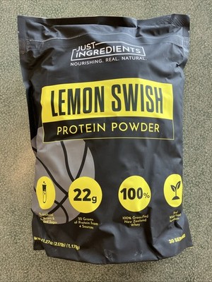 JUST INGREDIENTS Lemon Swish Protein Powder - 30 Servings - Exp. 7/2027