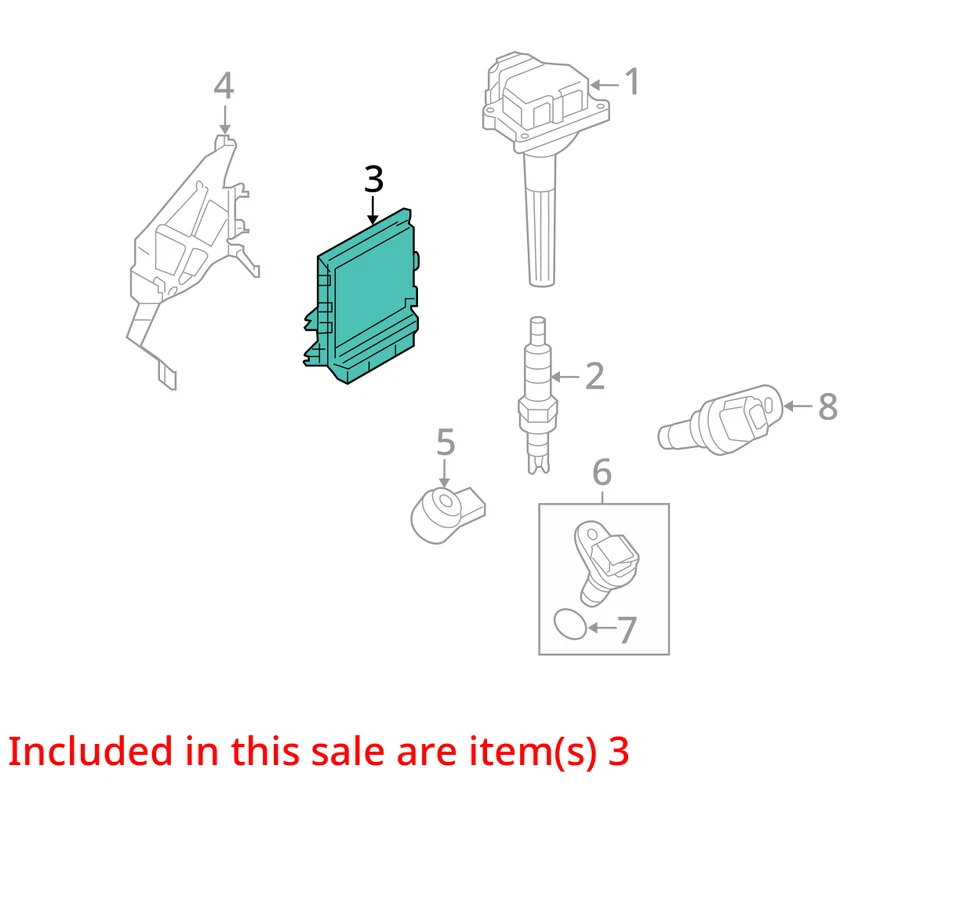 Módulo de control electrónico ECM del motor 3,7 L compatible con 14-17 INFINITI Q70 2632618 Foto 3 de 4
