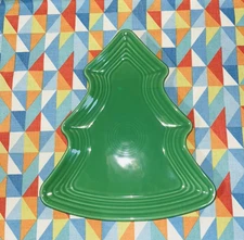 FIESTA NEW TREE Meadow CHRISTMAS SERVING PLATE Cookies Candy Snack Tray Green