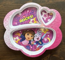 2012 Viacom Dora The Explorer Różowa 3-częściowa podzielona płyta slajdów 10"