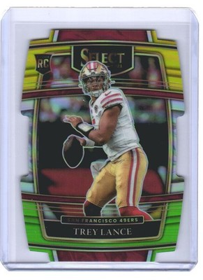 2021 Trey Lance Select Concourse Level Yellow & Green Prizm Die-Cut RC (H2054)