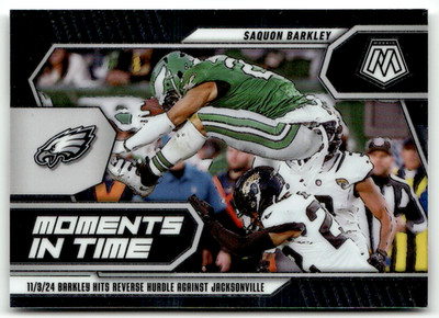 2025 Panini Mosaic NFL No. 5 Saquon Barkley Moments in Time