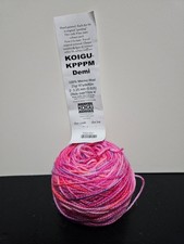 Koigu KPPPM Yarn 100 Merino wool, mini-skein 87yds, P222 pinks lavender coral