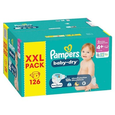 Pampers  Windeln baby-dry  XXL PACK Gr. 4+ (10-15 kg) für Babys und...