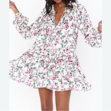 Show Me Your Mumu Birdie Floral Mini Dress 