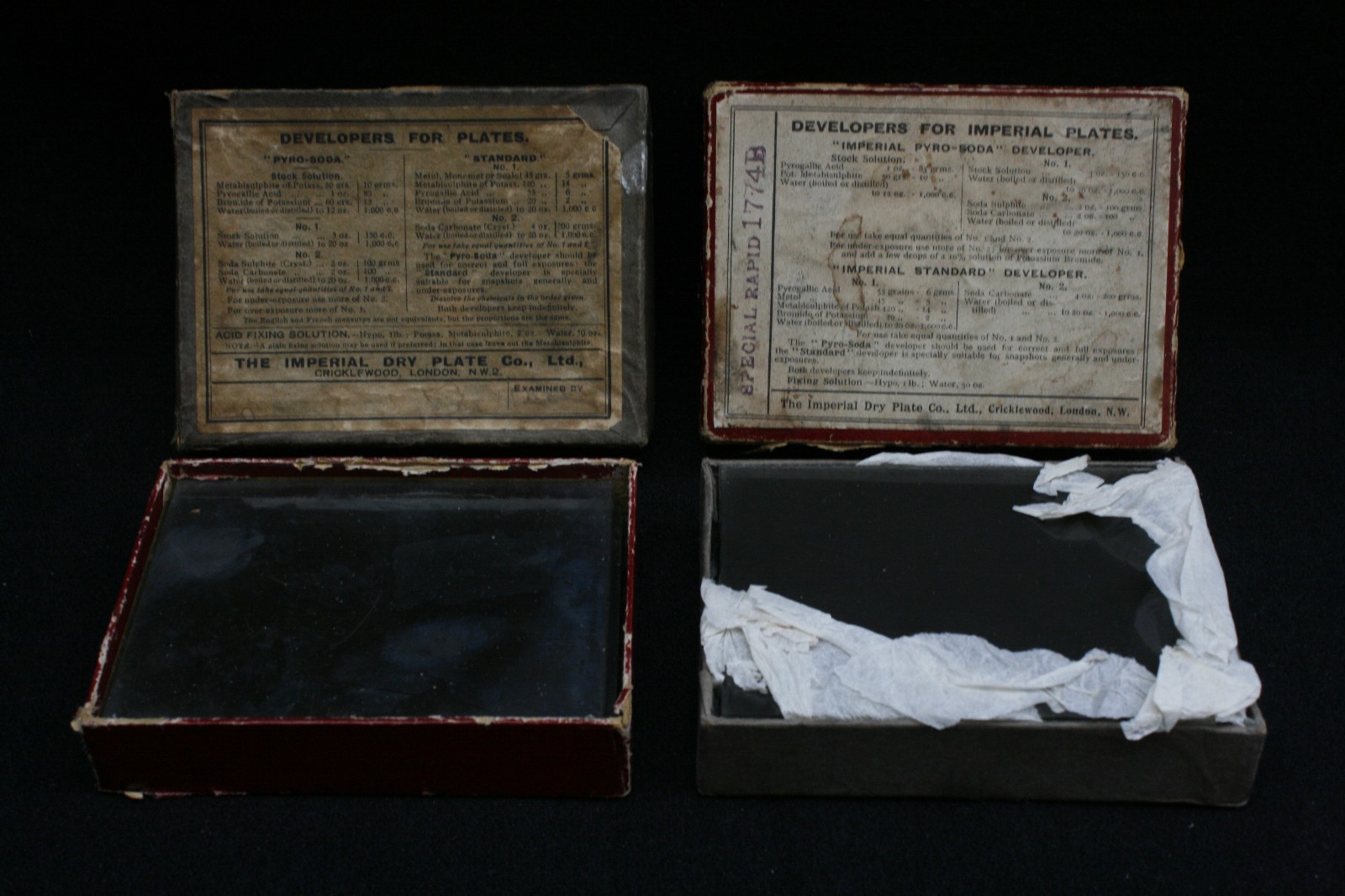 1890s The Imperial Dry Plate Co Glass Negative Photographic Plates X24 LOT