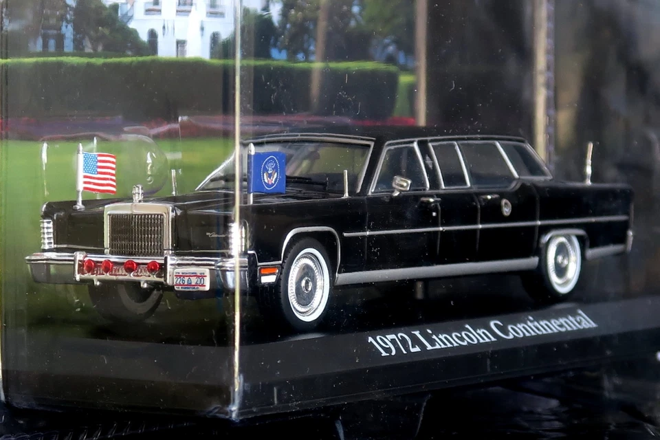 1972 Lincoln Continental Ford Presidential limousine modelo fundido, LUZ VERDE 1/43 - Imagem 3 de 4