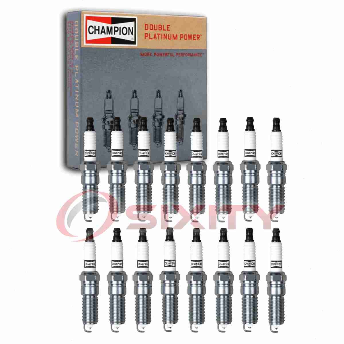 16 pc Champion Double Platinum Spark Plugs for 2007-2008 Chrysler Aspen 5.7L hx