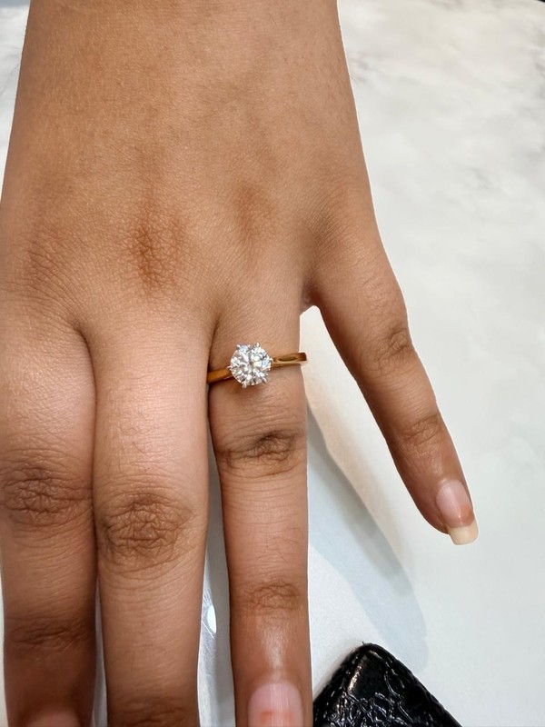 1.07Ct Round Cut D/IF Natural Diamond Ring 14k Yellow Gold GIA Certified LR03277