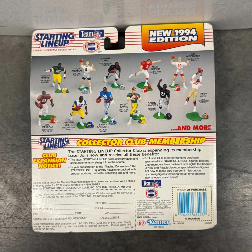 1994 Edition Starting Lineup Ronnie Harmon Atlanta Falcons NFL Figure & Card - Image 2 of 4