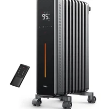 Dreo Radiator Heater 1500W Portable Space Oil Filled with Remote Control 4 Modes