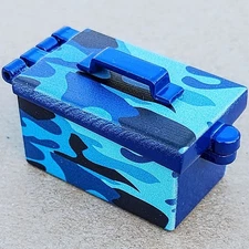 Snag the Tag 3D Ammo Can Geocoin - Ocean Blue - Activated & Adoptable - TBAVEBW