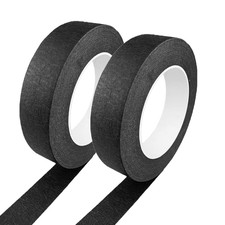 Black Masking Tape, 1 Inch X 55 Yards, 2 Rolls, Painters Tape for Painting, Home