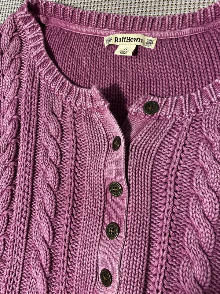 Женский вязаный свитер Ruff Hewn Cable розовый маленький для кемпинга на открытом воздухе - Изображение 2 из 4