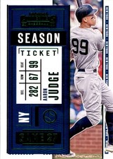 Aaron Judge 2020 Panini Contenders Season Ticket Green Foil #54