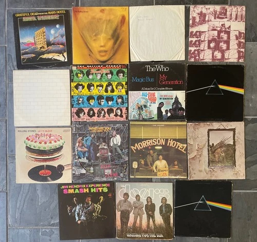 Good Vintage Vinyl Lot Rolling Stones Pink Floyd The Doors Hendrix Estate Who