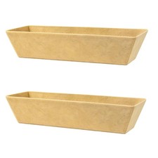 2 Pack 24 Inch Trough Felt Fabric Liners for Window Railing Planter Hanging B...