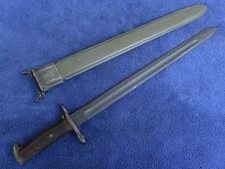 VERY RARE ORIGINAL US WW2 M1905/42 LONG BAYONET MADE BY WT IN 1943 AND SCABBARD