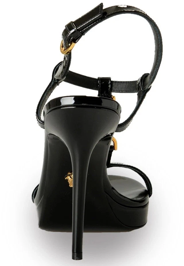 Zapatos de salón Versace para mujer dorados de cuero Medusa con plataforma de tacón US 8 IT 38 Foto 4 de 4