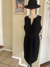 Adriana Papel Black Dress Sleeveless Size 12 New With Original Tag Attached