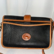 Vintage DOONEY  BOURKE Small Flap Crossbody Bag Pebbled AWL Leather
