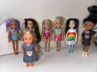 Mixed Lot Of 7 Barbie Chelsea Dolls  AND 1 Simba doll