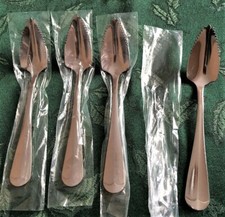4 Serrated Enjoy Grapefruit Stainless Steel Spoons 6-1/8" SS China New Unused