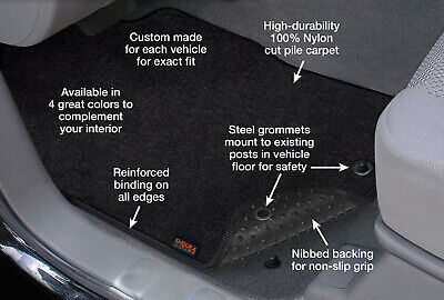 Fits 2012-2017 Dodge Journey Row 1 KAGU Carbon Pattern Black Customize Floor Mat