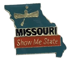 Pack of 2 State of Missouri Bike Motorcycle Hat Cap Lapel Pin HP4610