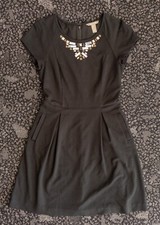 Banana Republic Women's Black  Dress with Stone Collar accents size 4