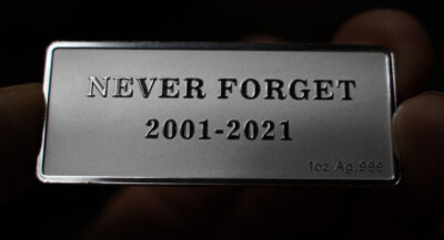 NEVER FORGET Sept. 11 2001-2021 Lady Liberty COLOR 1oz 999 FINE