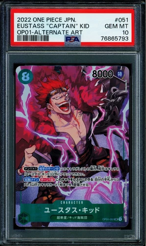 Eustass Captain Kid - OP01-051 - PSA 10 - Alt Art Japanese - OP01 - One Piece -