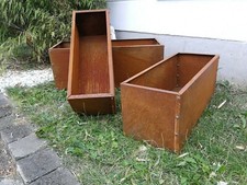 Edelrost Hochbeete Metall Blumentopf Pflanzschale &Uuml;bertopf  Edelstahl L70-100cm