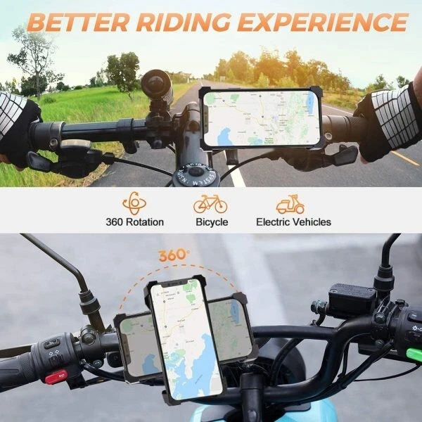 Motorcycle Bike MTB ATV Handlebar GPS Mount Cell Phone Holder for Smartphone - Image 3 of 4
