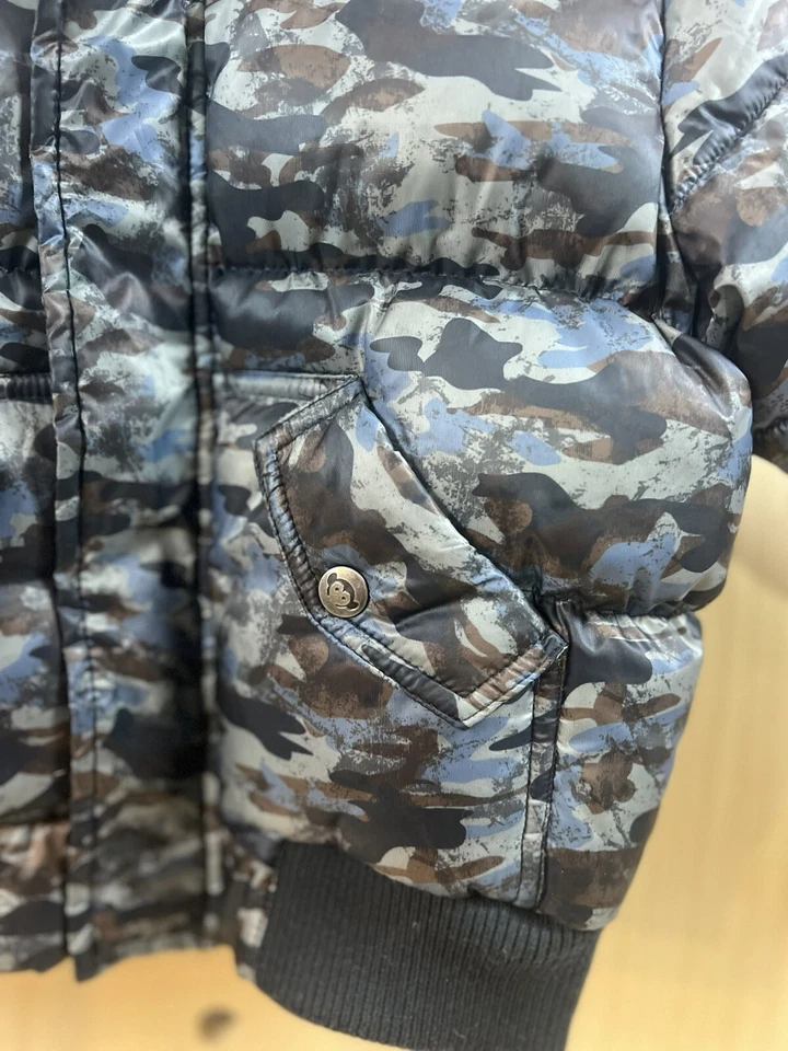 Appaman Boys Navy Bayou Camo Down Fill Full Zip Long Sleeve Puffer Coat Size 3 - Image 3 of 4