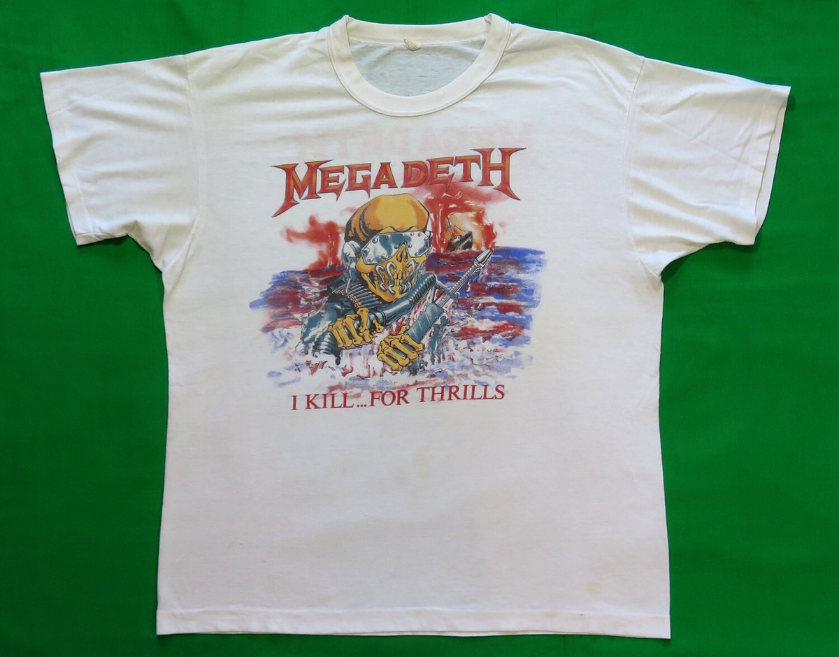 Megadeth Vintage T Shirt 1980's Thrash Metal I Kill For Megadeth Vintage T Shirt 1980's Thrash Metal I Kill For