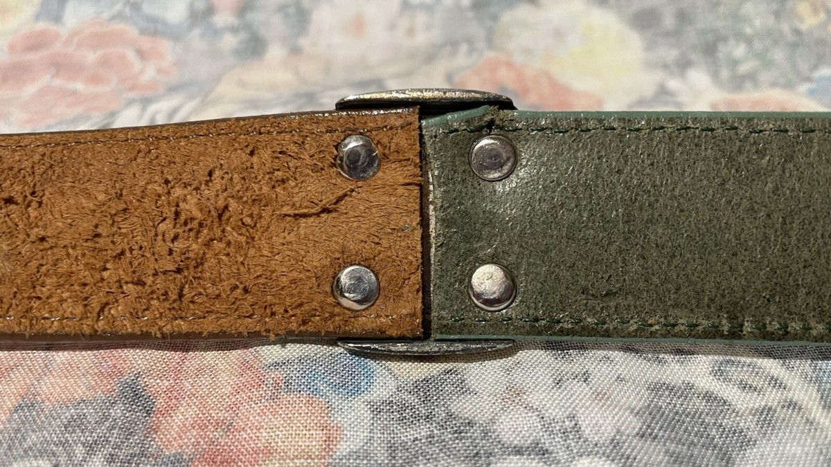1993 Vintage Brighton multi color Leather Western Belt with Floral Ornate Buckle Vintage 1993 Brighton Multi Color Leather Floral Western  main image 2