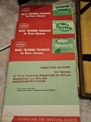 Vintage Coca-Cola Route Salesman Training Program Kit Record Film Case Coke Sign - Picture 6 of 16