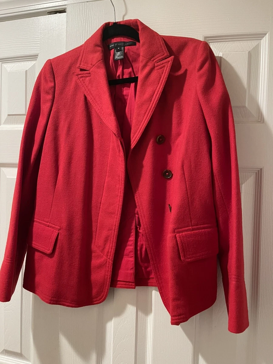 Marc jacobs red best sale coat