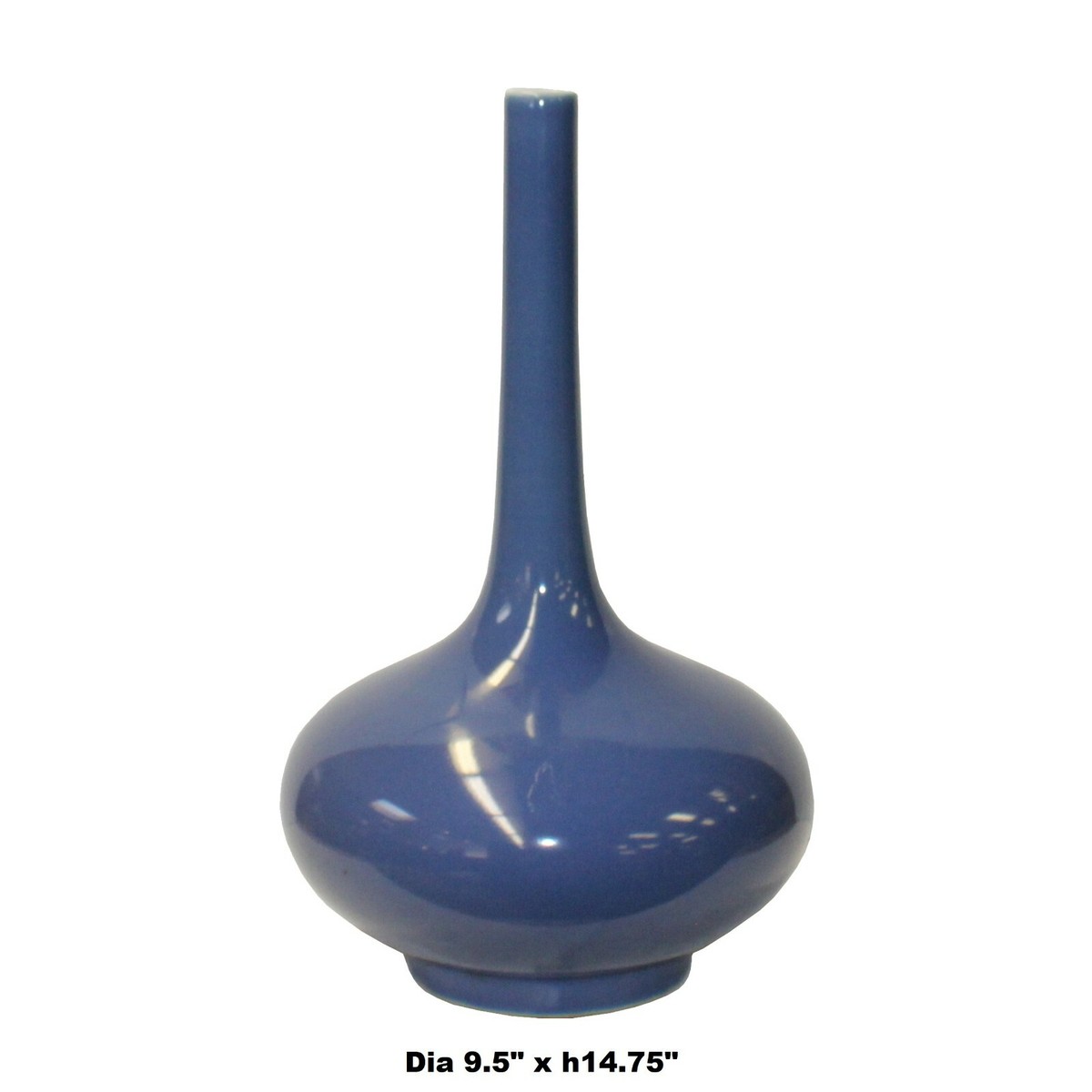 Midnight Blue Glaze Porcelain Plain Long Neck Vase ws1133S Midnight Blue Glaze Porcelain Plain Long Neck Vase ws1133S