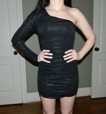 Women's Black Evening Cocktail Clubbing Dress Size Medium