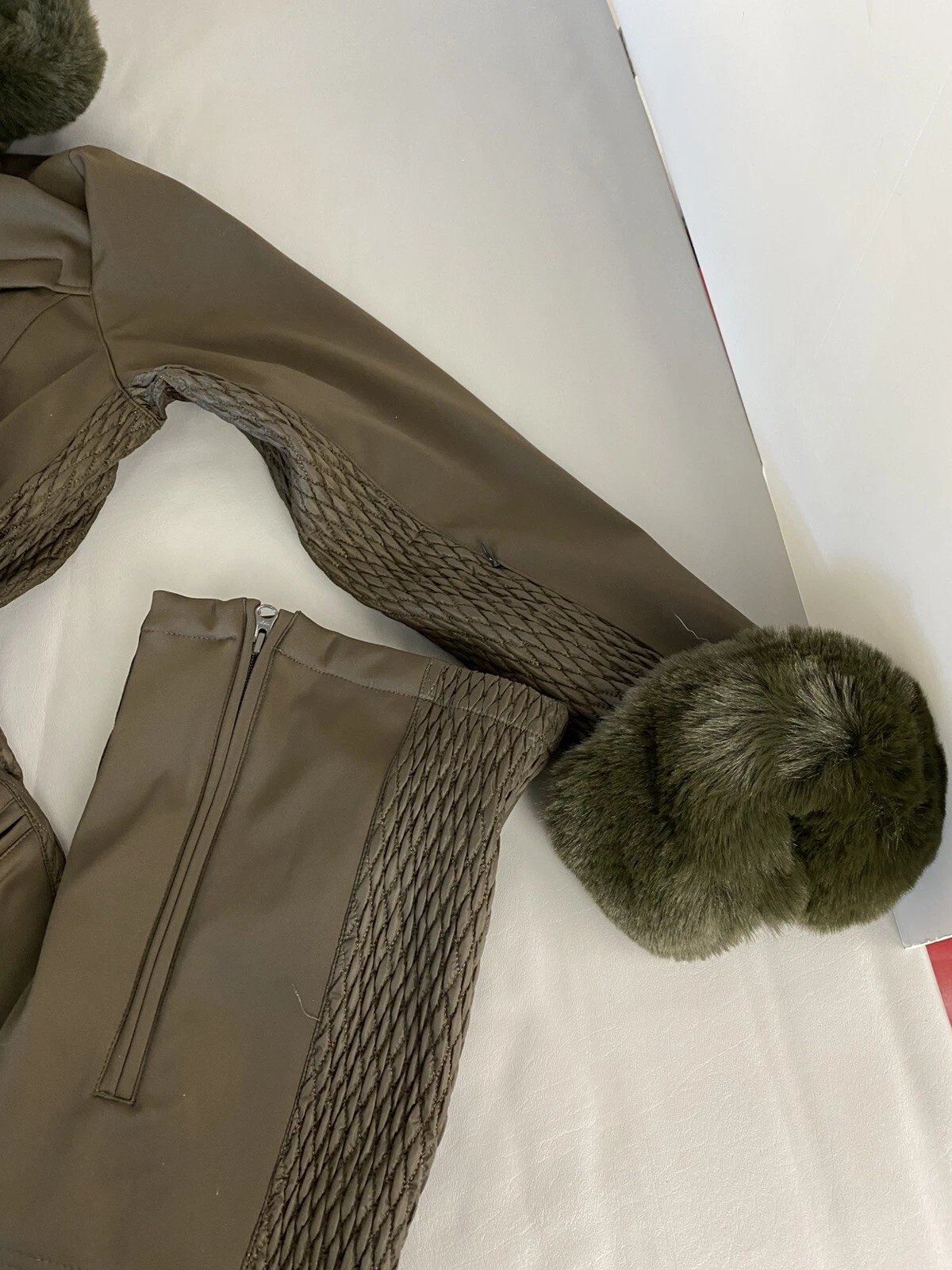 gsou-snow windproof one piece ski suit full cover fur hood 